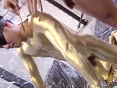 Gold Paint Makes Japanese Twinks Go Wild