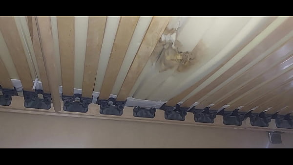 I fuck the hole in the mattress and ejaculate sperm under the bed.