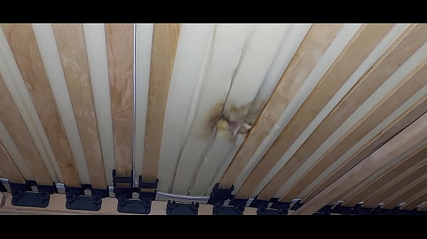 I fuck the hole in the mattress and I ejaculate under the bed.