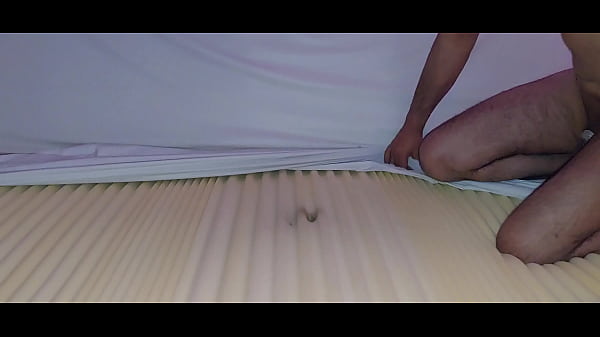 mattress hole fucked with condom