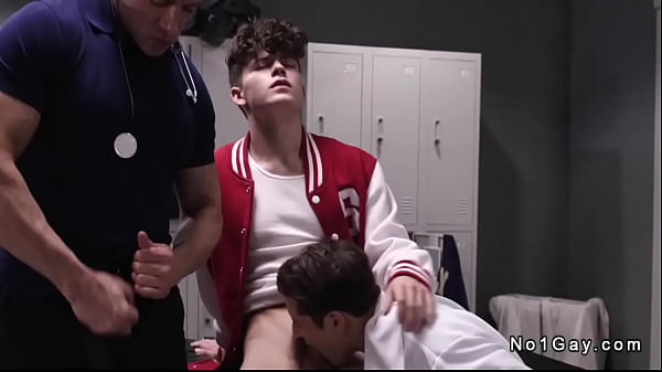 Football players gang bang with doctor in locker room