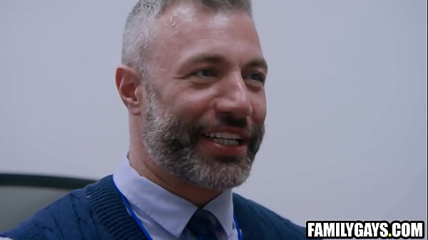 Gay stepdad & stepson fuck at work | Gay office sex